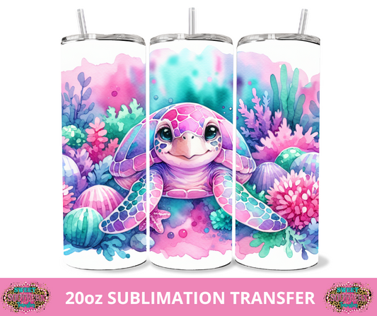 SUBLIMATION TRANSFER - COLORFUL TURTLE