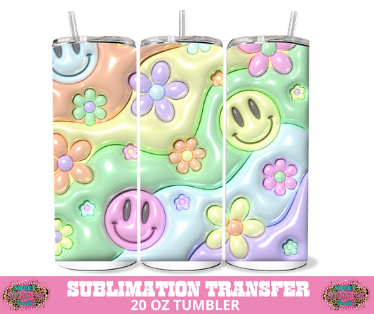 SUBLIMATION TRANSFER - PUFFY SMILIES