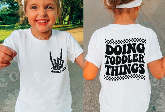 SINGLE COLOR SCREEN PRINT -  DOING TODDLER THINGS