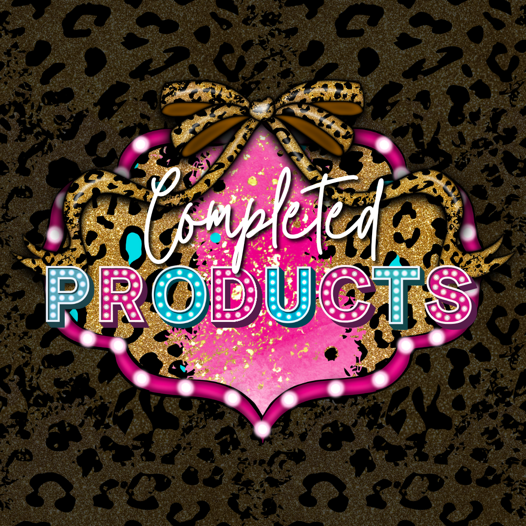 Completed Tumblers + Straws