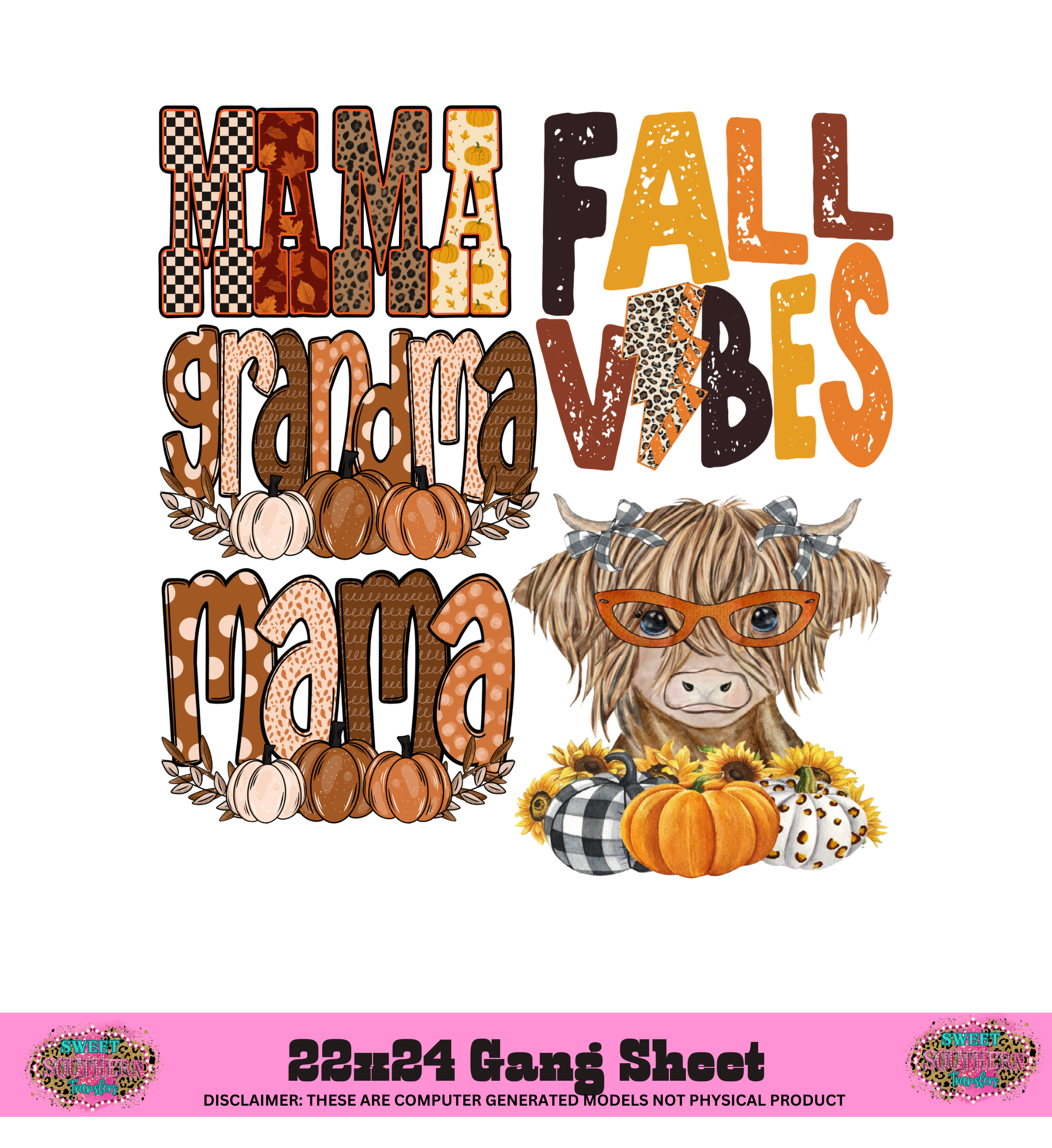 MAMA FALL -  COLLECTION GANG SHEET