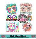 SUMMER 1  DESIGNS GANG SHEET