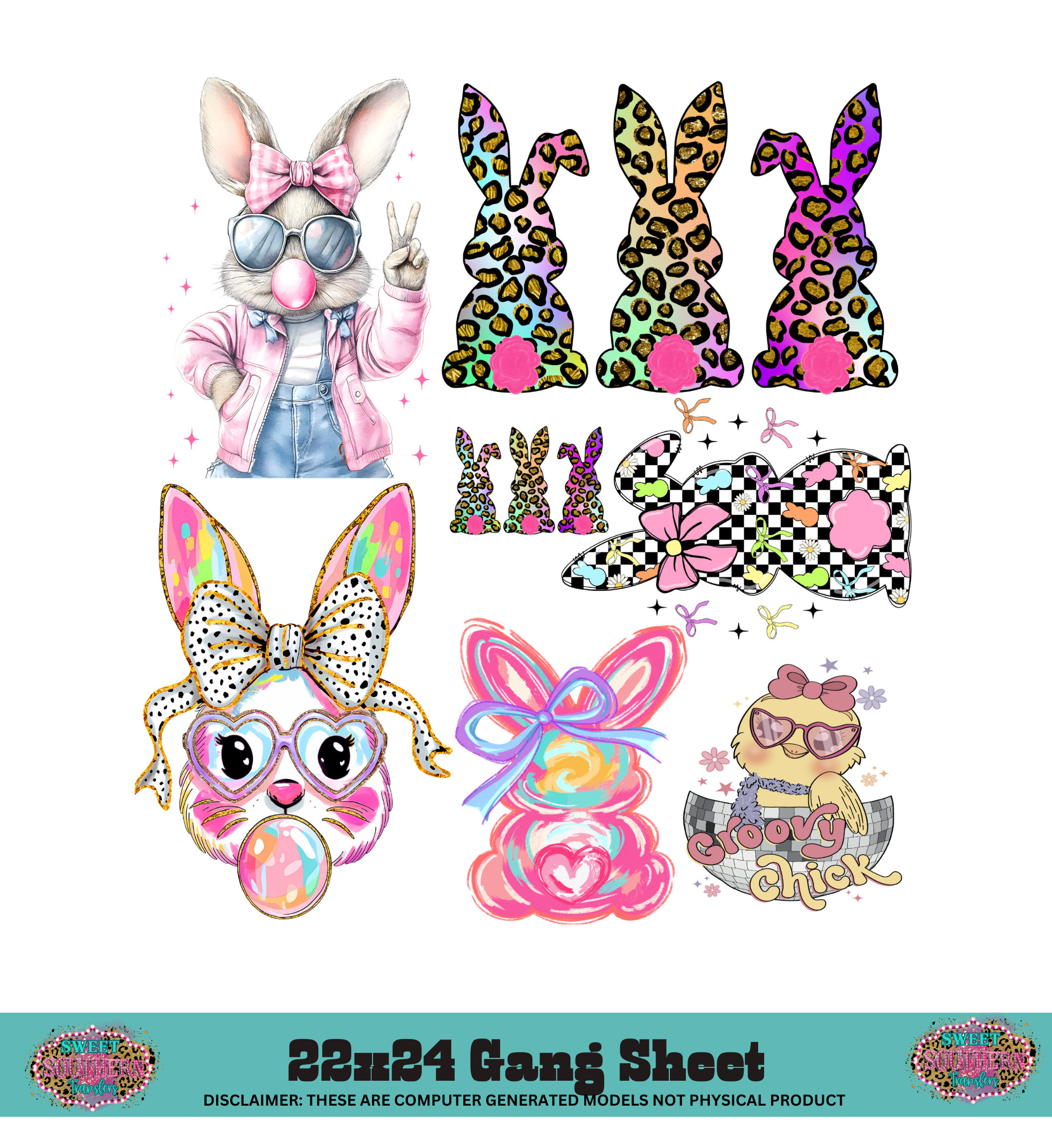 EASTER BUNNY GANG SHEET