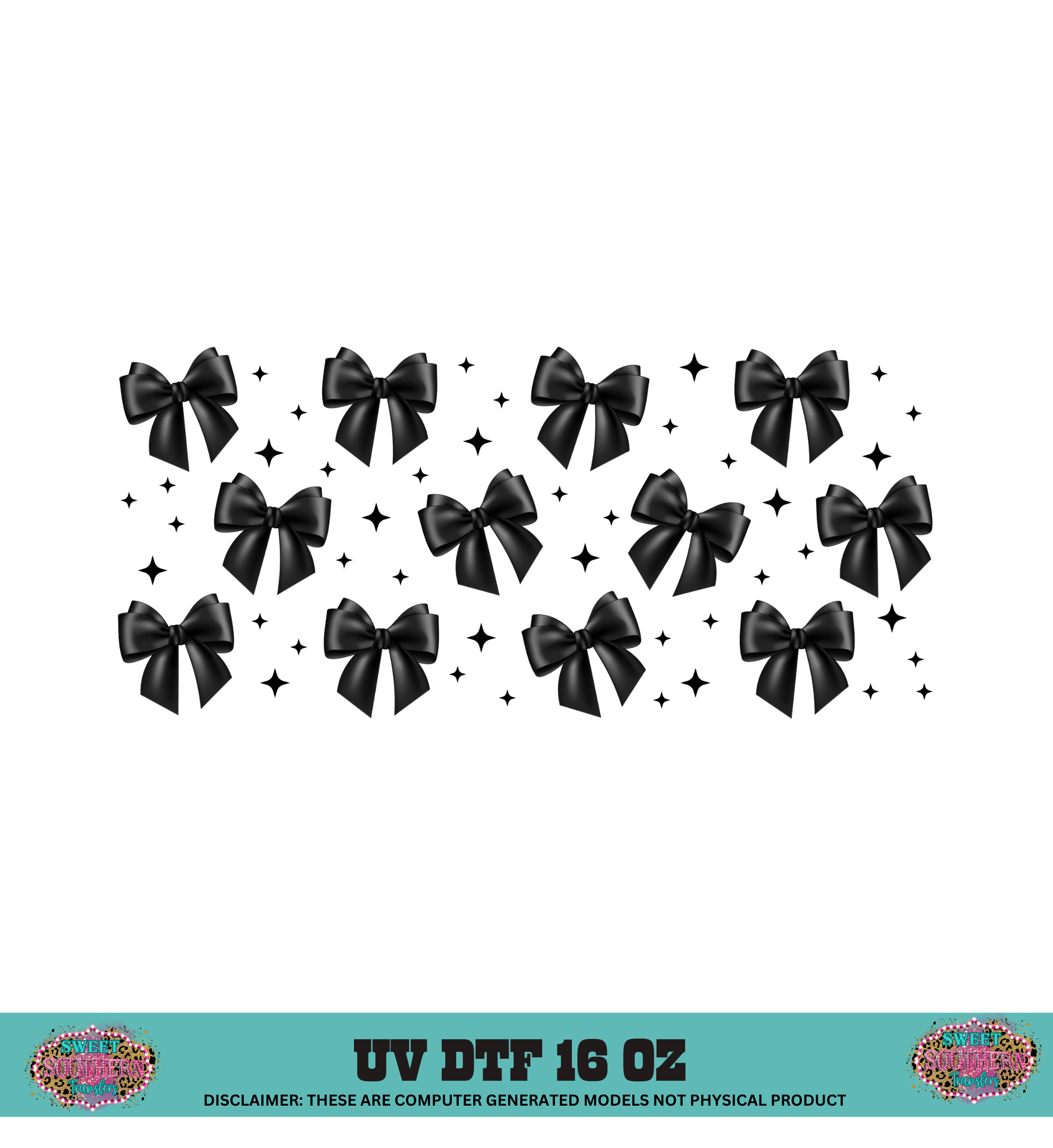 BLACK BOW - UV DTF