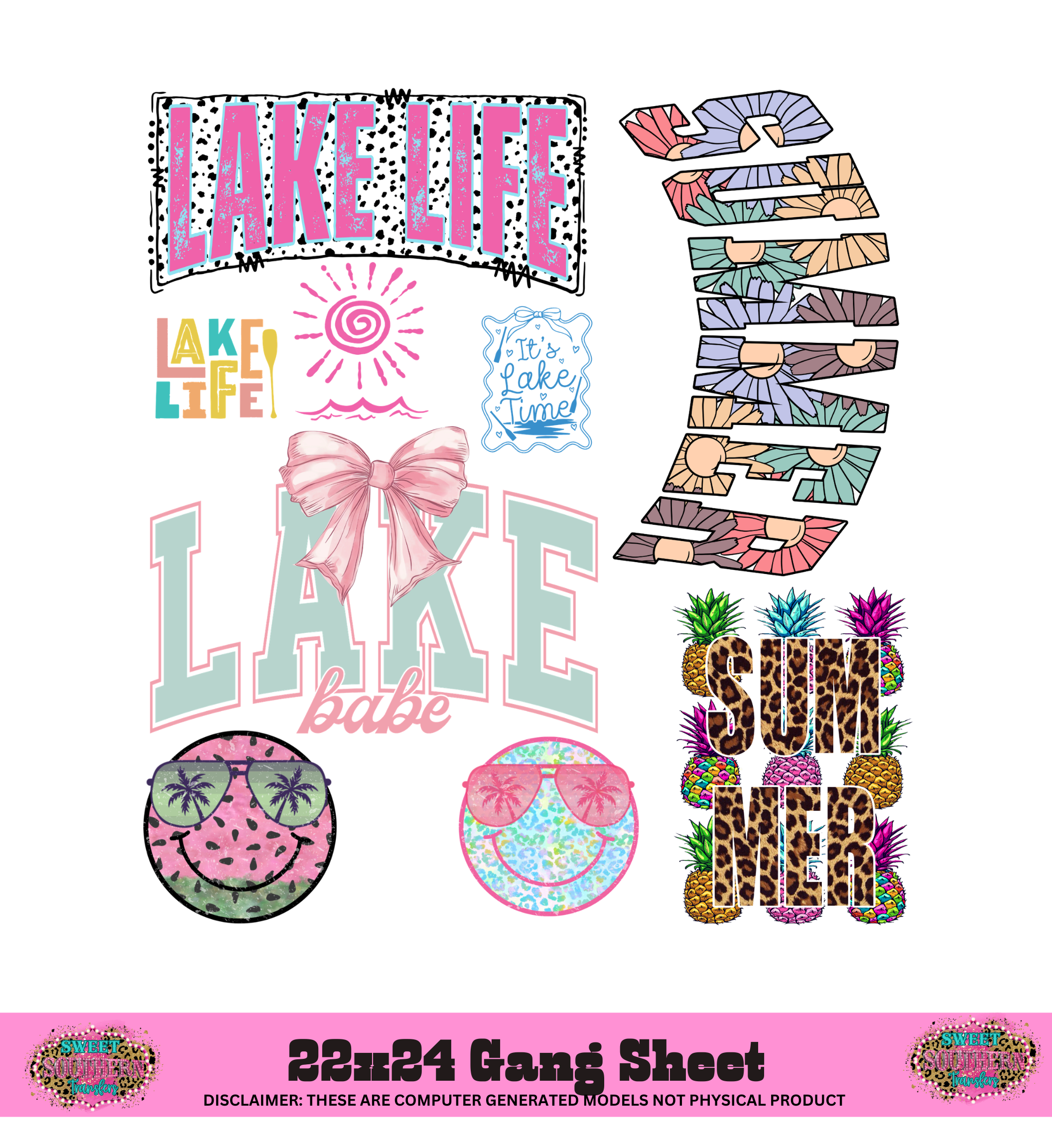 SUMMER AND LAKE COLLECTION GANG SHEET