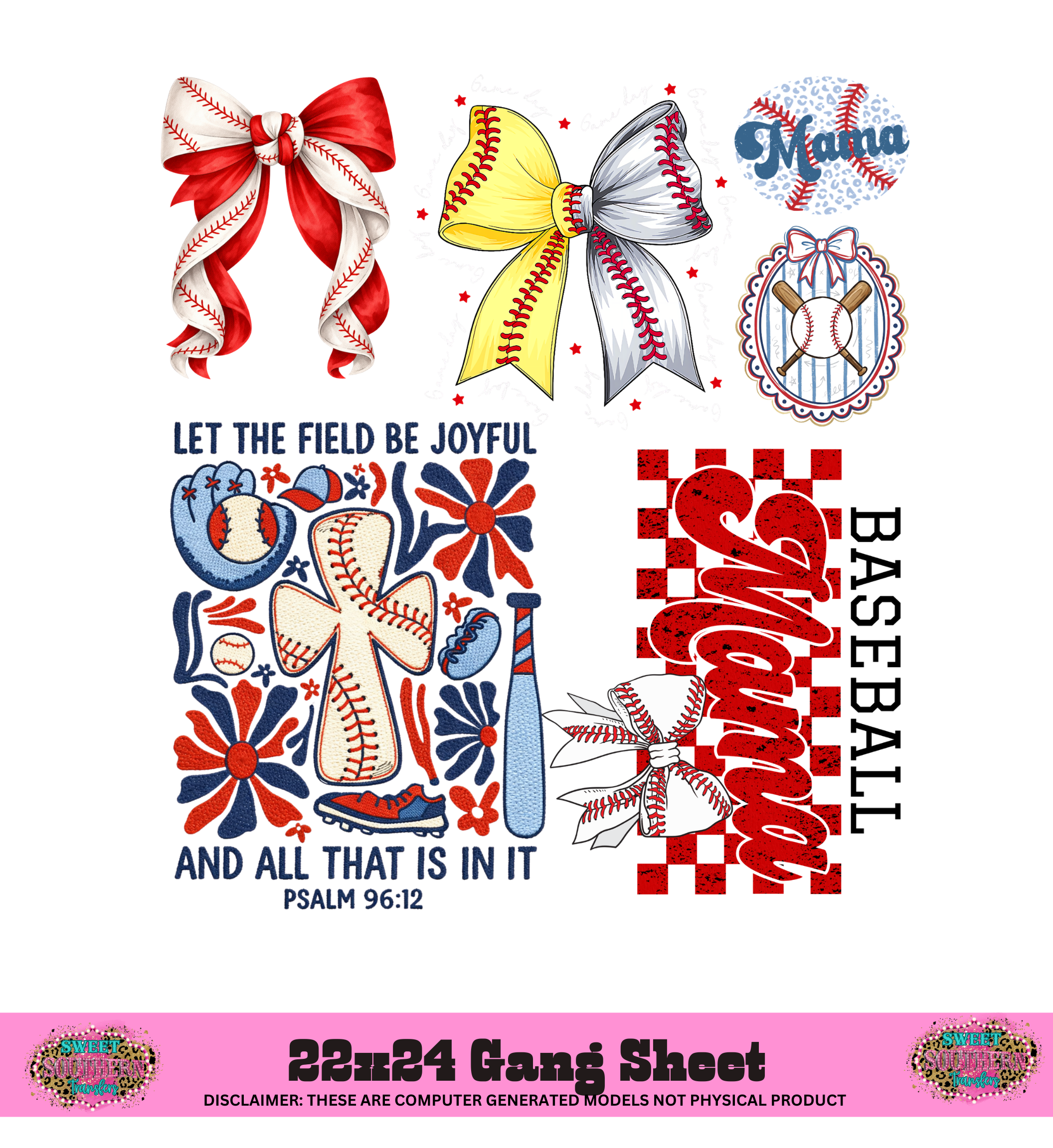 BASEBALL/SOFTBALL COLLECTION GANG SHEET
