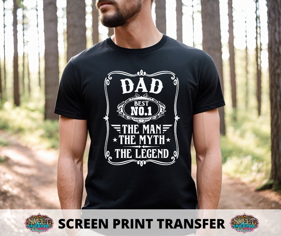 SINGLE COLOR SCREEN PRINT - DAD THE MAN