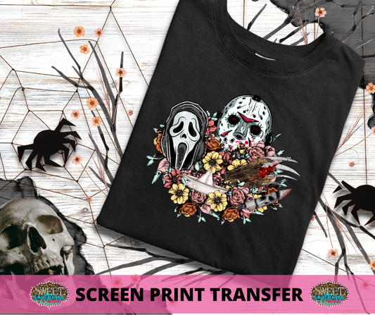 FULL COLOR SCREEN PRINT -FACE FLOWER