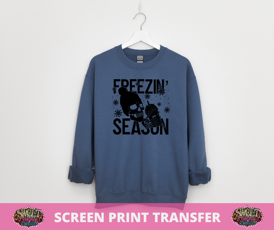 SCREEN PRINT TRANSFER - FREEZIN SEASON