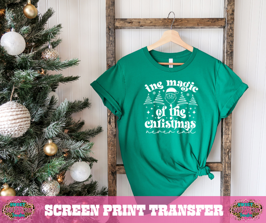 SINGLE COLOR SCREEEN PRINT TRANSFER -  THE MAGIC OF CHRISTMAS