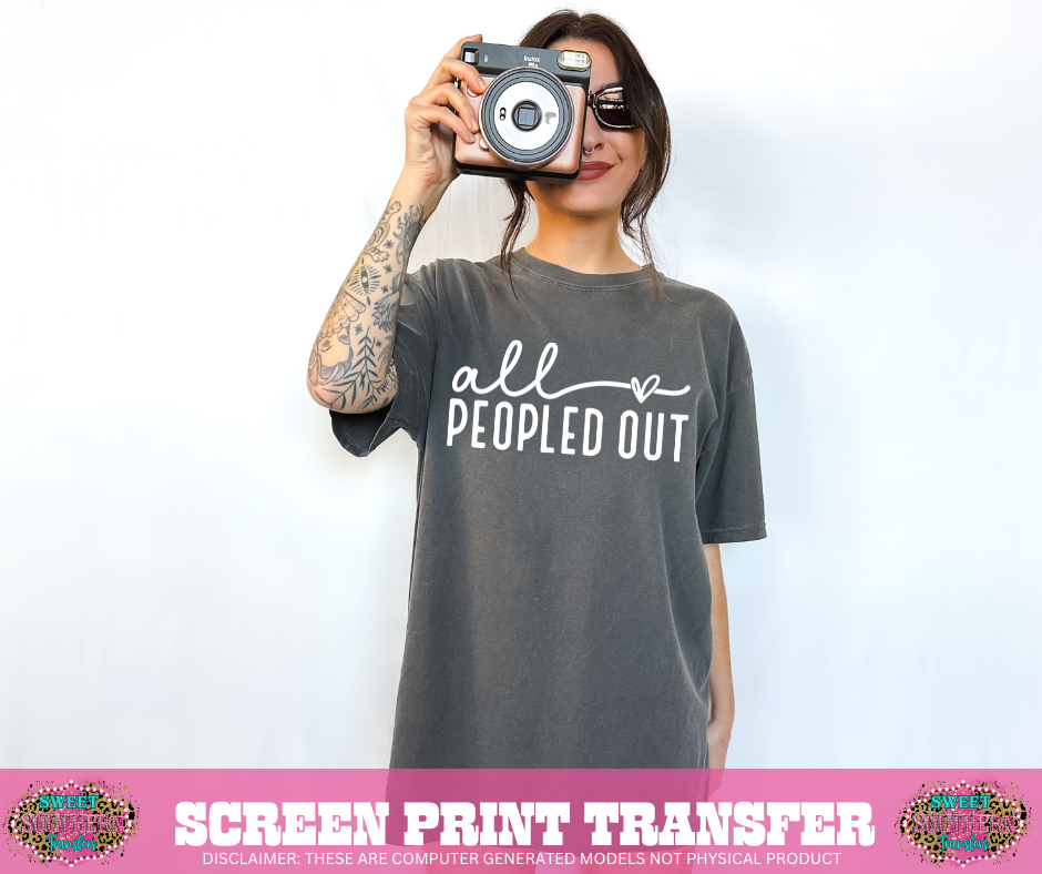 SINGLE COLOR SCREEN PRINT - ALL PEOPLED OUT