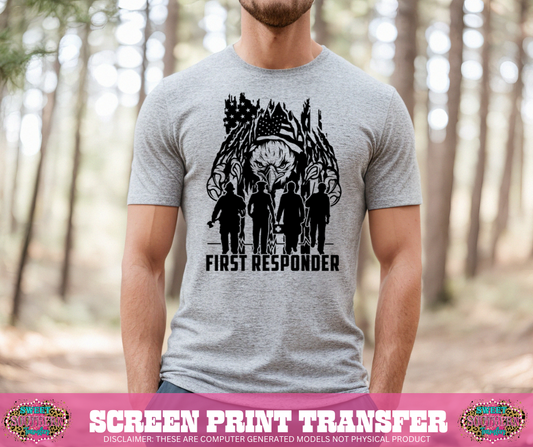 SINGLE COLOR SCREEN PRINT - FIRST RESPONDER