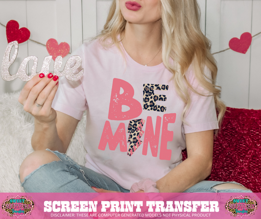 FULL COLOR SCREEN PRINT - BE MINE CHEETAH BOLT