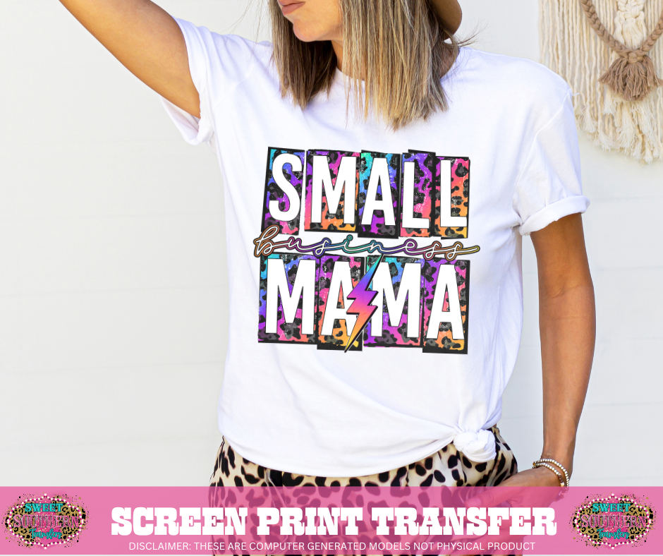 FULL COLOR SCREEN PRINT TRANSFERS - SMALL BUSINESS MAMA COLORFUL