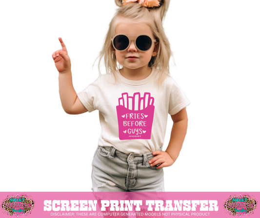 SINGLE COLOR SCREEN PRINT - FRIES BEFORE GUYS