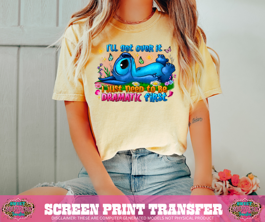 FULL COLOR SCREEN PRINT - BLUE ALIEN SPRING