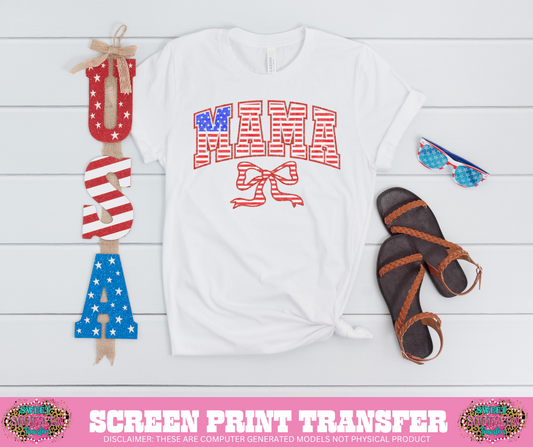 FULL COLOR SCREEN PRINT -MAMA AMERCIAN BOW VARISTY