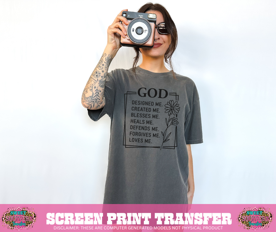 SINGLE COLOR SCREEN PRINT - GOD FLOWER