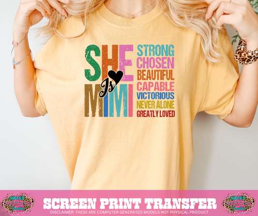 FULL COLOR SCREEN PRINT - SHE IS MIMI