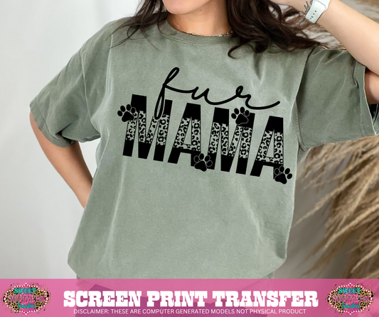 SINGLE COLOR SCREEN PRINT  - FUR MAMA CHEETAH