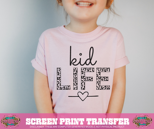 SINGLE COLOR SCREEN PRINT - KID LIFE CHEETAH