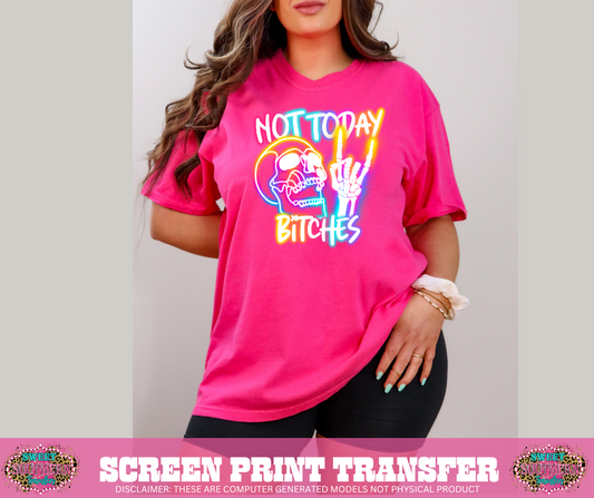 FULL COLOR SCREEN PRINT - NOT TODAY BITCHES