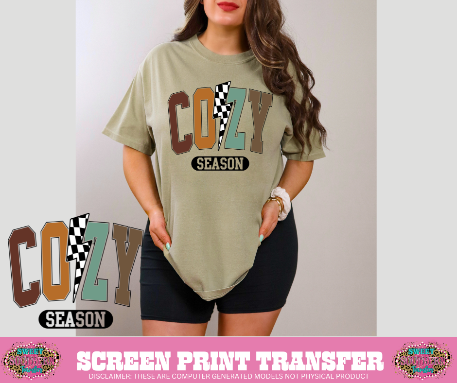 FULL COLOR SCREEN PRINT - COZY SEASON CHECKERED