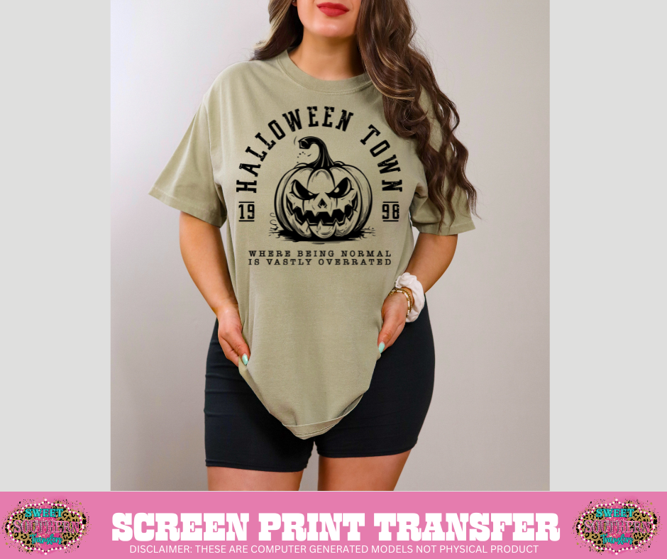 SINGLE COLOR SCREEN PRINT - HALLOWEEN TOWN