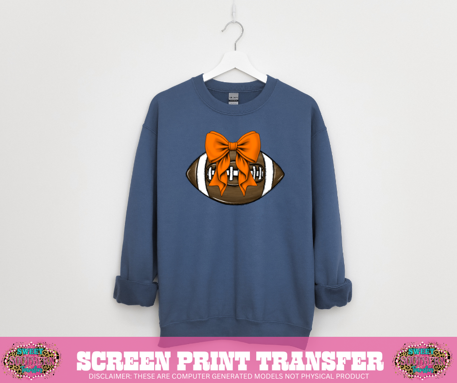 FULL COLOR SCREEN PRINT - FOOTBALL BOW