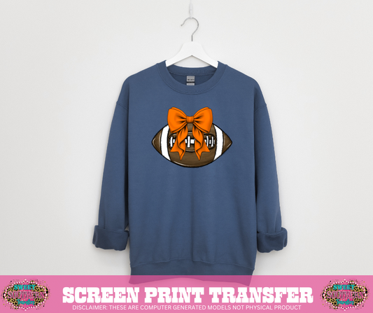 FULL COLOR SCREEN PRINT - FOOTBALL BOW