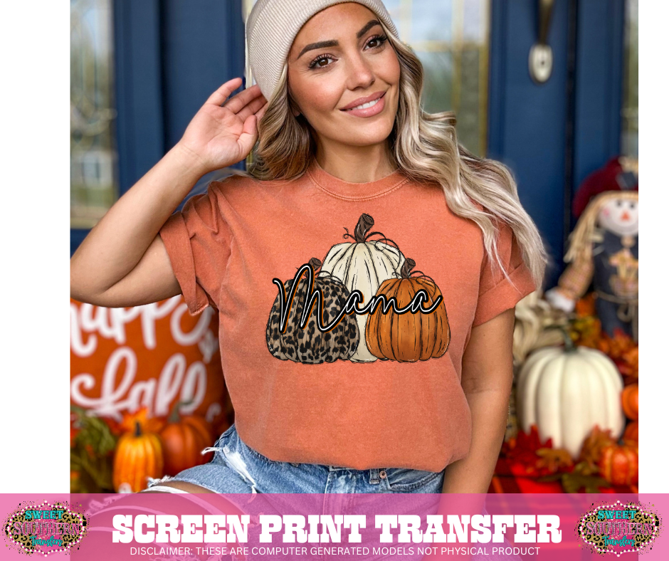 FULL COLOR SCREEN PRINT - MAMA PUMPKIN