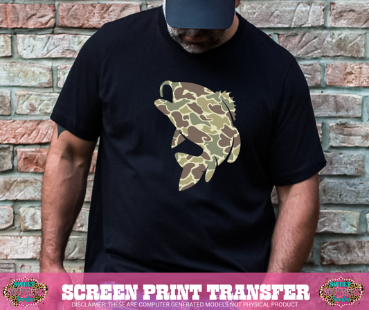 FULL COLOR SCREEN PRINT - CAMO FISH