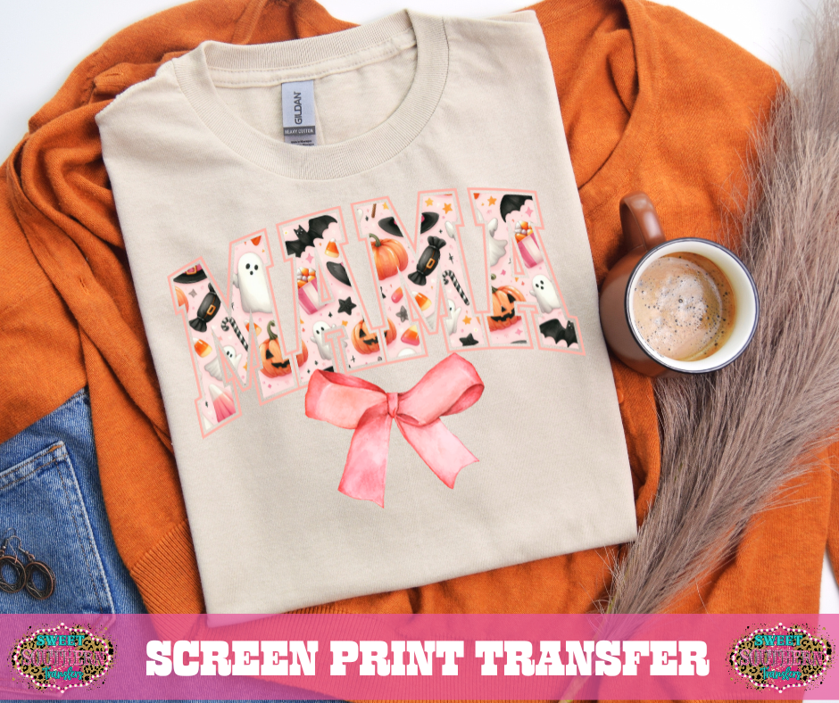 FULL COLOR SCREEN PRINT - PINK MAMA HALLOWEEN