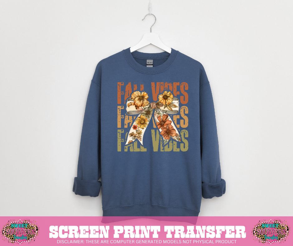 FULL COLOR SCREEN PRINT - FALL VIBES FLORAL