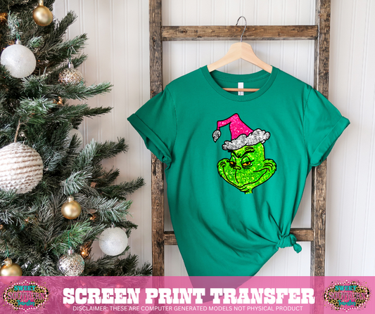 FULL COLOR SCREEN PRINT - GLITTER G