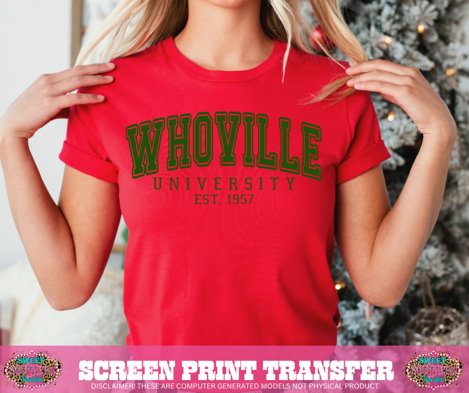 SINGLE COLOR SCREEN PRINT   - W UNIVERSITY