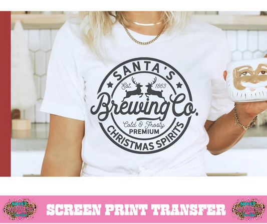 SINGLE COLOR SCREEN PRINT  - SANTAS BREWING CO