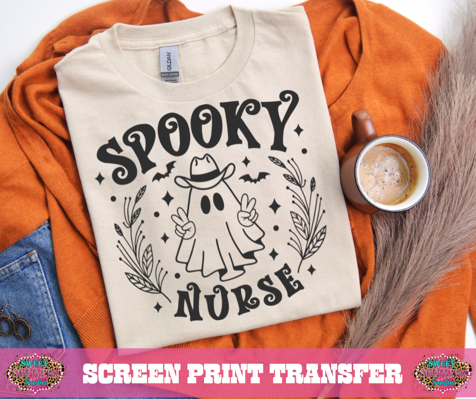 SINGLE COLOR SCREEN PRINT  -  SPOOKY NURSE