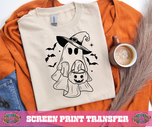 SINGLE COLOR SCREEN PRINT  - GHOST HALLOWEEN