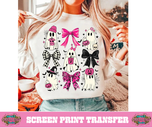 FULL COLOR SCREEN PRINT - PINK GHOST CHEETAH