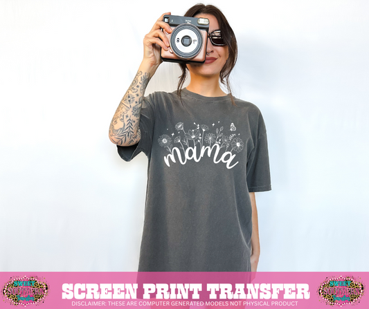 SINGLE COLOR SCREEN PRINT  - MAMA FLORAL