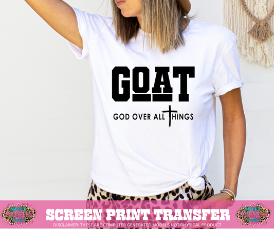 SINGLE COLOR SCREEN PRINT TRANSFER -GOAT