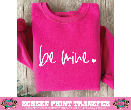 SINGLE COLOR SCREEN PRINT TRANSFER - BE MINE HEART