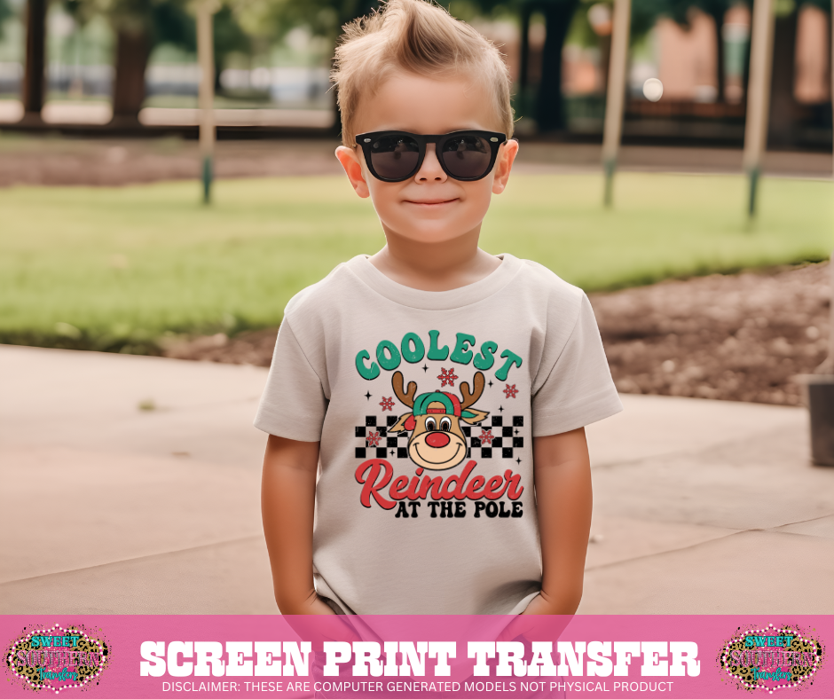 FULL COLOR SCREEN PRINT - CUTEST REINDEER (BOY)