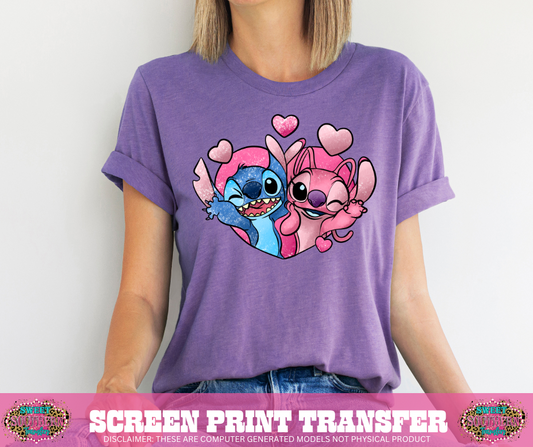 FULL COLOR SCREEN PRINT  - S T I T C H HEART