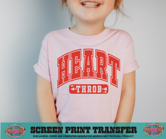 SINGLE COLOR SCREEN PRINT TRANSFER - HEART THROB