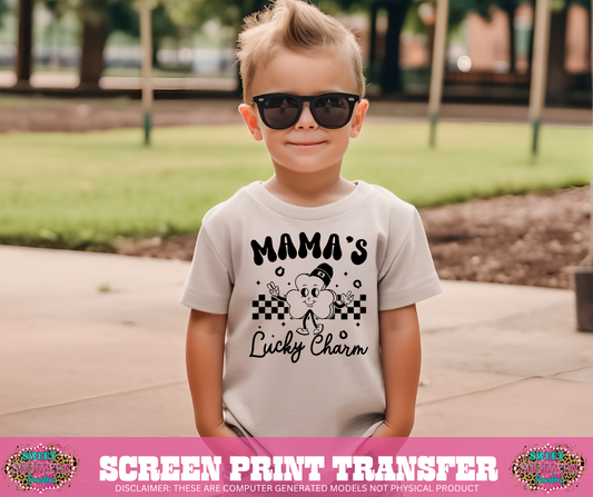 SINGLE COLOR SCREEN PRINT - MAMA LUCKY CHARM (7 INCHES)