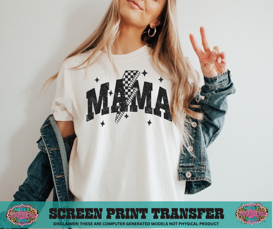 SINGLE COLOR SCREEN PRINT TRANSFER   -  MAMA VARISTY BOLT