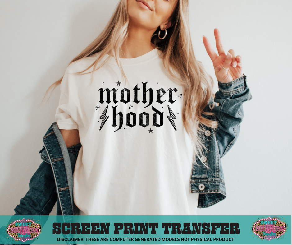 SINGLE COLOR SCREEN PRINT TRANSFER   -  MOTHERHOOD BOLT