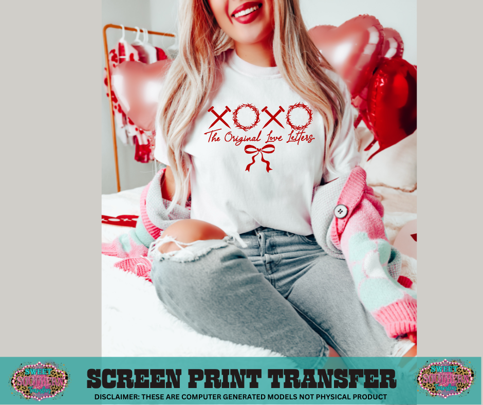 SINGLE COLOR SCREEN PRINT  - XOXO THE ORIGINAL BOW